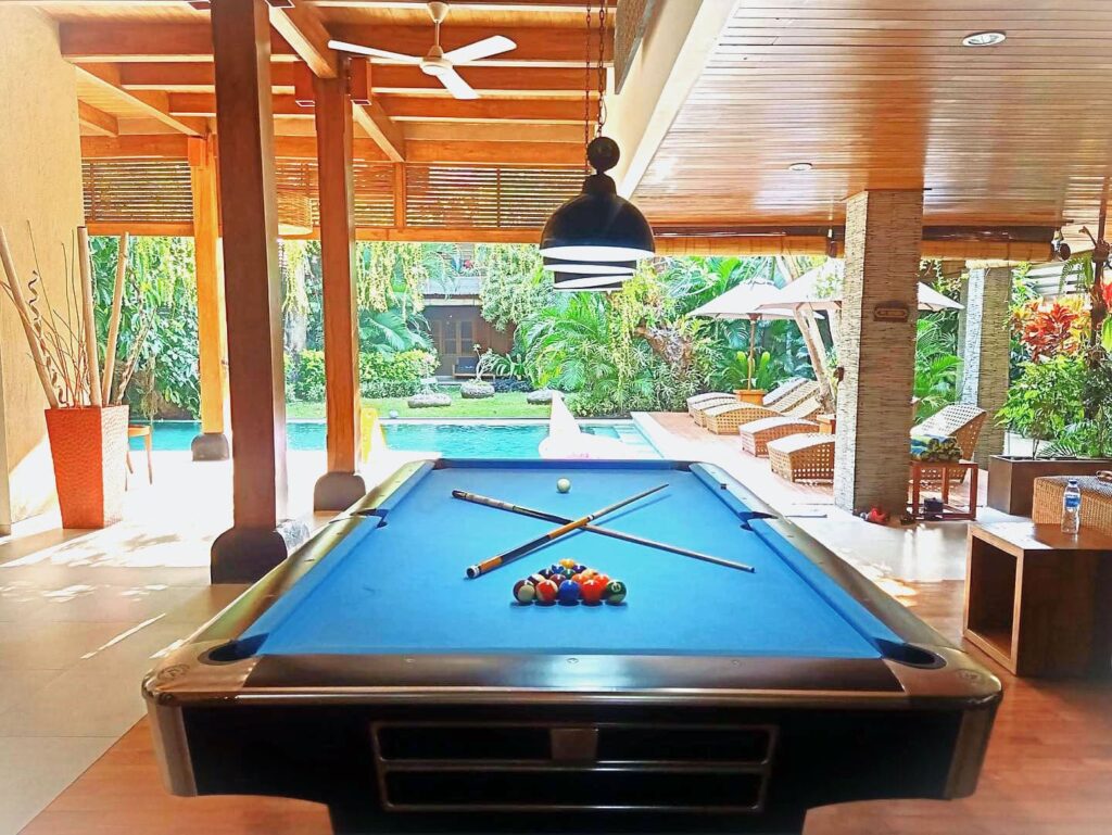 Villa Kinaree Estate with pool table offers extra amusements for a fun-filled holiday